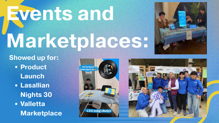 Unison events and marketplaces